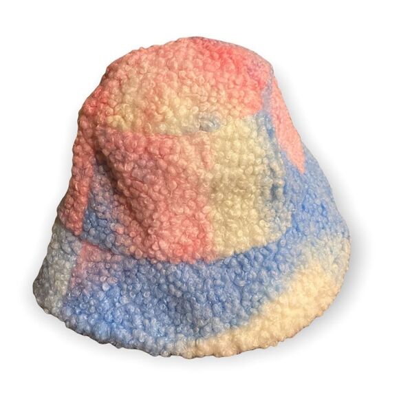 Bucket Hat Rainbow Color winter, fall, fluffy warm faux fur - Picture 4 of 12